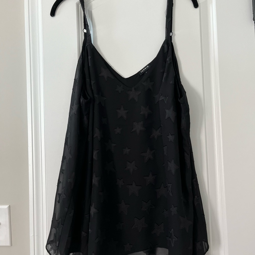 Torrid Sophie size 2 Black Stars cami